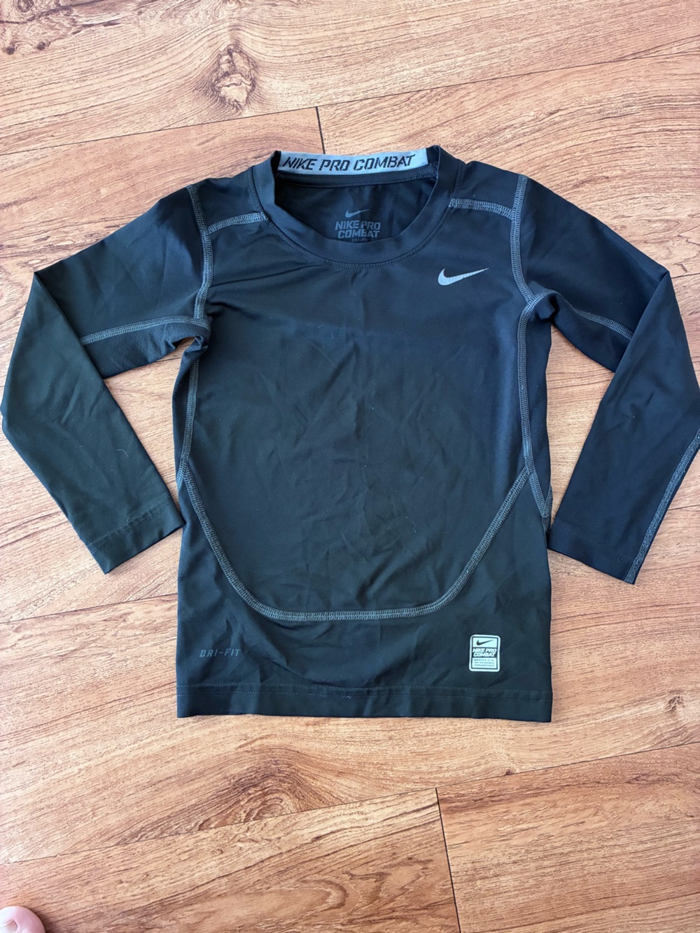 Nike Black Long-Sleeve Pro Combat Dri-FIT Top